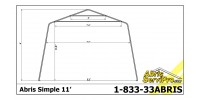 Abri d'auto 11' x 16'